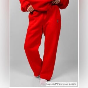 Comfrt Love Straight Leg Sweatpants Crimson Red Limited Edition NWT